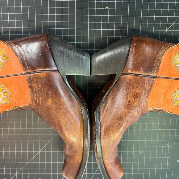 VGUC Sonora Double H boots with embroidery sz 7.5 - Picture 4 of 10